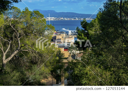 Beautiful cityscape on the island of Mallorca near Barcelona, Spain 127053144