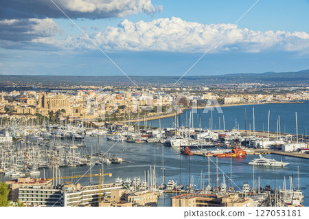 Beautiful cityscape on the island of Mallorca near Barcelona, Spain Beautiful cityscape on the island of Mallorca near Barcelona, Spain 127053181