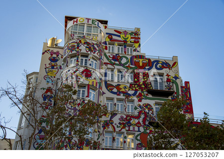 Beautiful cityscape on the island of Mallorca near Barcelona, Spain 127053207