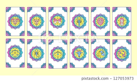 Collection of tarot cards 127053973