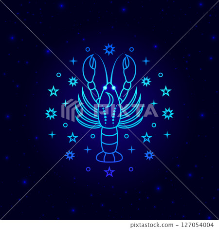 Blue Cancer zodiac sign 127054004