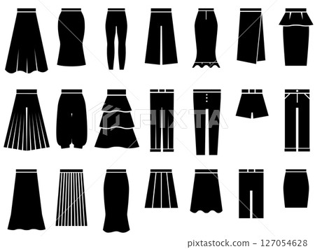 Women's Bottoms Silhouette Material Women's Bottoms Silhouette Material 127054628