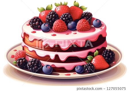 fruit cake on a light background fruit cake on a light background 127055075