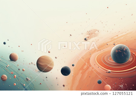 Horizontal view of the planet Horizontal view of the planet 127055121