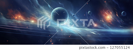 Horizontal view of the planet Horizontal view of the planet 127055124