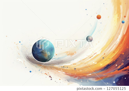 Horizontal view of the planet Horizontal view of the planet 127055125