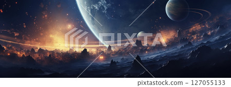 Horizontal view of the planet Horizontal view of the planet 127055133