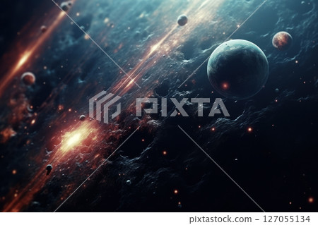 Horizontal view of the planet Horizontal view of the planet 127055134