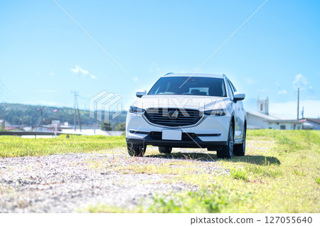 White SUV type car 127055640