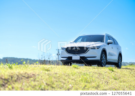 白色SUV型車 127055641