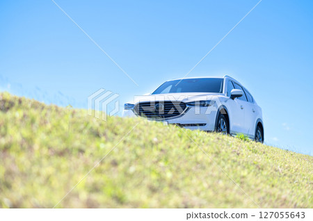 White SUV type car 127055643