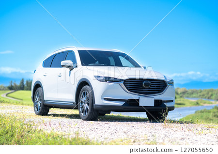 白色SUV型車 127055650