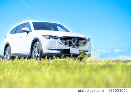 白色SUV型車 白色SUV型車 127055651