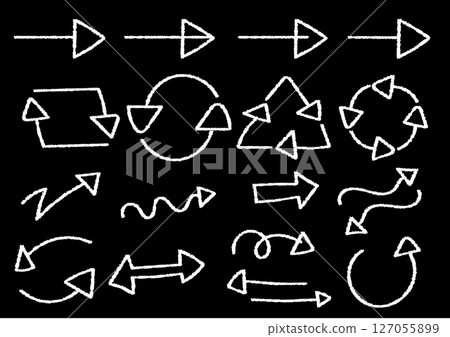 Various hand-drawn arrows set Various hand-drawn arrows set 127055899