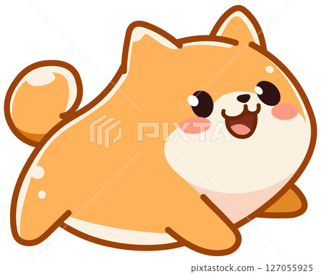 Kawaii Pomeranian Dog Running 127055925