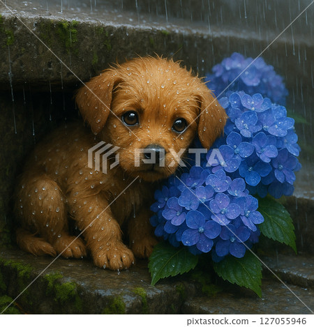 繡球花和小朋友們 127055946