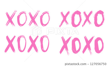 Pink XO XO Doodle Collection, set of hand drawn grunge charcoal XO XO, phrases Xo Xo for Valentine's Day, love concept, Hugs and kisses abbreviation drawn in ink, cross and zero, Xoxo pink lover sign Pink XO XO Doodle Collection, set of hand drawn grunge charcoal XO XO, phrases Xo Xo for Valentine's Day, love concept, Hugs and kisses abbreviation drawn in ink, cross and zero, Xoxo pink lover sign 127056750