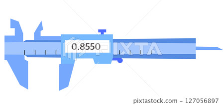 Digital Vernier Caliper, A precision measuring tool used to measure the length, depth, and internal/external diameters of objects with high accuracy 127056897