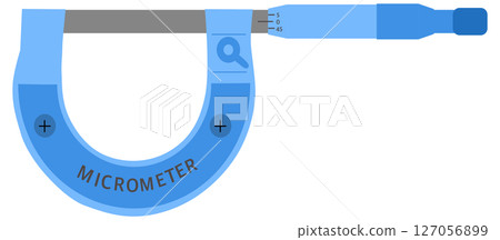 Micrometer, A precision measuring tool used to measure the thickness or diameter of objects with high accuracy Micrometer, A precision measuring tool used to measure the thickness or diameter of objects with high accuracy 127056899
