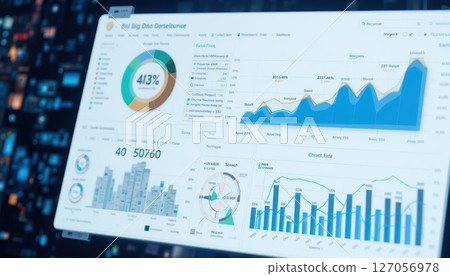 Business Analytics Dashboard Displaying Financial Growth and Data 127056978