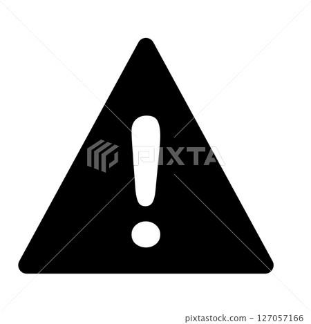 危險訊號三角形黑色和白色 127057166