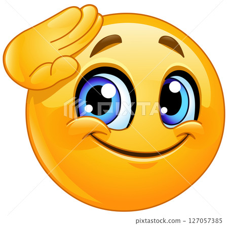 Salute Emoticon 127057385