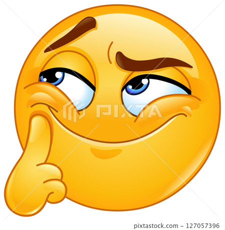 Playful Scheming Emoticon 127057396