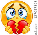 Emoticon with Broken Heart 127057398