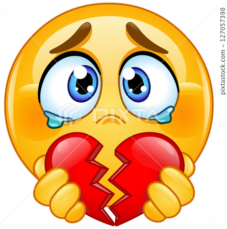 Emoticon with Broken Heart 127057398