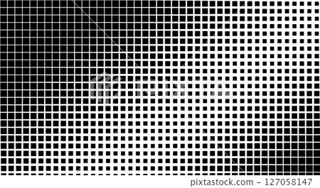 Black Squares Dots Vertical Halftone Gradient 127058147