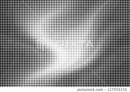 Radial Dot Pattern Black White Background 127058158