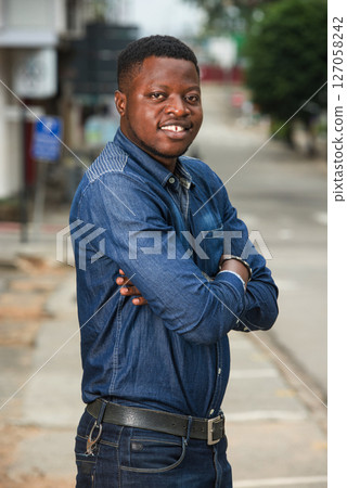 Beautiful businessman outside 127058242