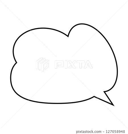 Simple speech bubble illustration - Fluffy 127058948