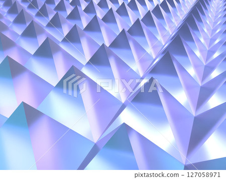 3D illustration of a background filled with pyramids and square pyramids 3D illustration of a background filled with pyramids and square pyramids 127058971