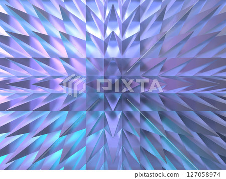 3D illustration of a background filled with pyramids and square pyramids 3D illustration of a background filled with pyramids and square pyramids 127058974