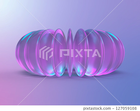 Photorealistic 3D illustration of a circular arrangement of lenses illuminated by fantastic light Photorealistic 3D illustration of a circular arrangement of lenses illuminated by fantastic light 127059108