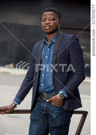 portrait of young african man. 127059277