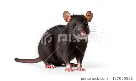 rat isolated on white background. Funny rat 127059538