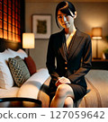 Young woman in a suit 127059642