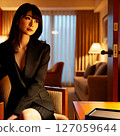 Office lady waiting in the room 127059644