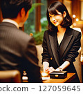 A woman in a suit 127059645