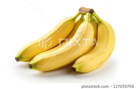 Bunch of bananas isolated on white background 127059709
