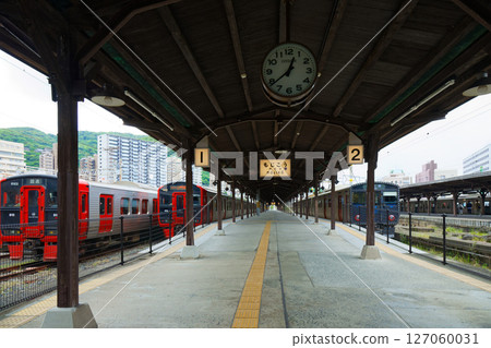 A train arriving at Mojiko Station - Mojiko Retro A train arriving at Mojiko Station - Mojiko Retro 127060031