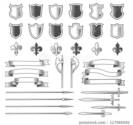 Engraving heraldic symbols 127060092