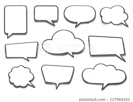 Black and white comics speech balloons Black and white comics speech balloons 127060103