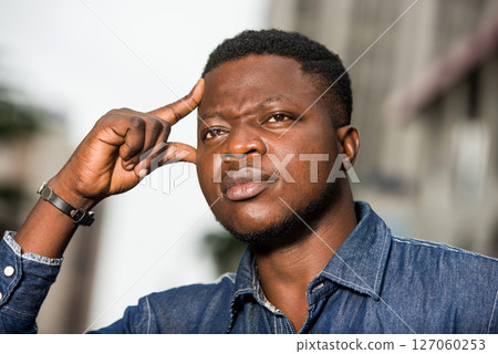 young man face stressed out young man face stressed out 127060253