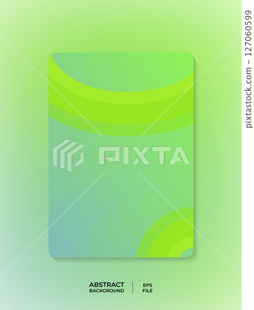 Vibrant Green Abstract Background with Smooth Curves perfect for modern designs and digital projects showcasing a fresh and dynamic aesthetic. 127060599