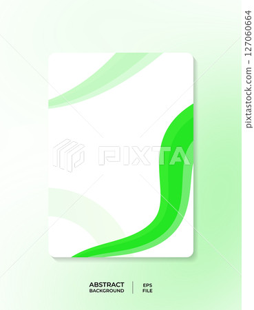 Vibrant Green Abstract Background Design with Smooth Curves and White Space ideal for Presentations or Branding Vibrant Green Abstract Background Design with Smooth Curves and White Space ideal for Presentations or Branding 127060664