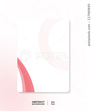 Elegant Pink Abstract Background Design featuring subtle curves and a clean aesthetic ideal for presentations or branding materials. 127060695