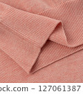 Elastic band of a light salmon pink knitted cotton polo t-shirt 127061387